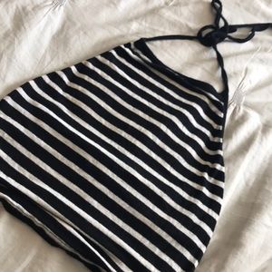 stripped halter top